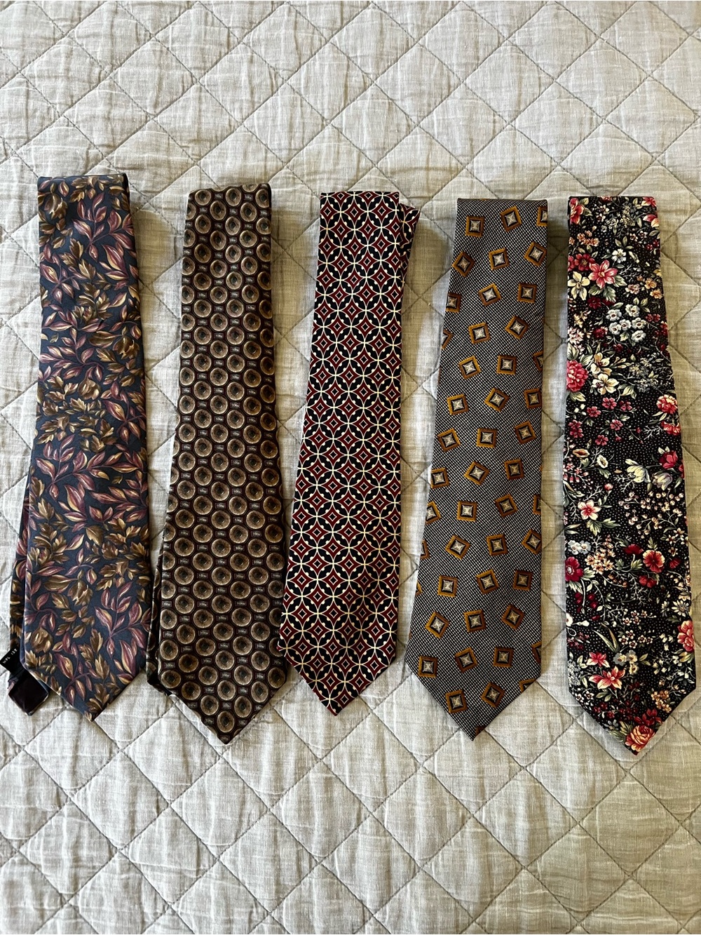 Men's Floral & Geometric Tie Assortment - Mixed Colors
